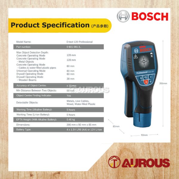 BOSCH DETECTOR D-TECT 120 PROFESSIONAL WALL SCANNER - Image 4