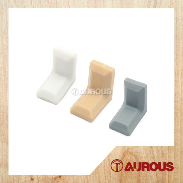 1 PIECE - PVC ANGLE BRACKET WITH IRON INLET FRAME FURNITURE WARDROBE CABINET PLASTIC L CORNER BRACKET