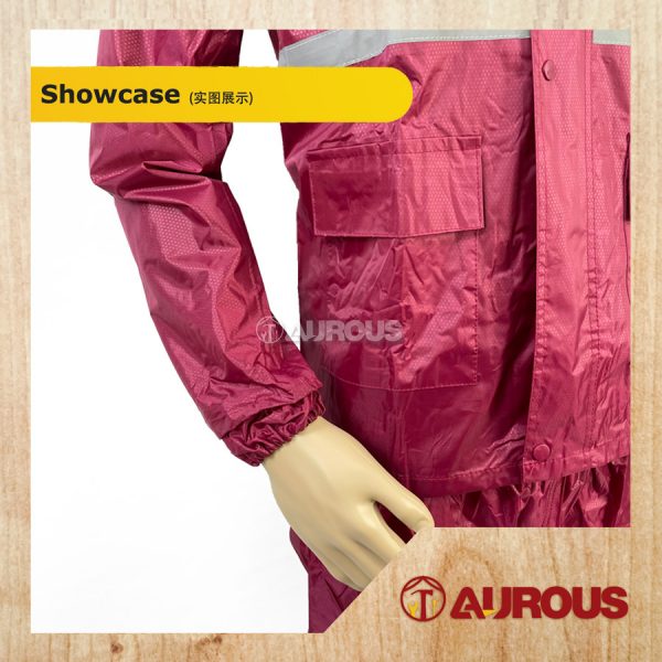 WATERPROOF RAINFREEM SINGLE LAYER HOODIE WITH TROUSER RAINCOAT SET (SIZE : M,L,XL,XXL,XXXL) - Image 4