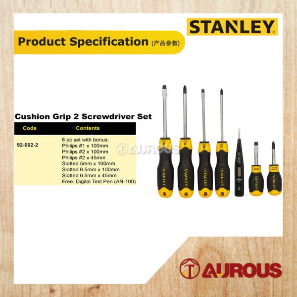STANLEY CUSHION GRIP SCREWDRIVER SET 6 PCS + DIGITAL TEST PEN STMT66679 (92-002) - Image 7