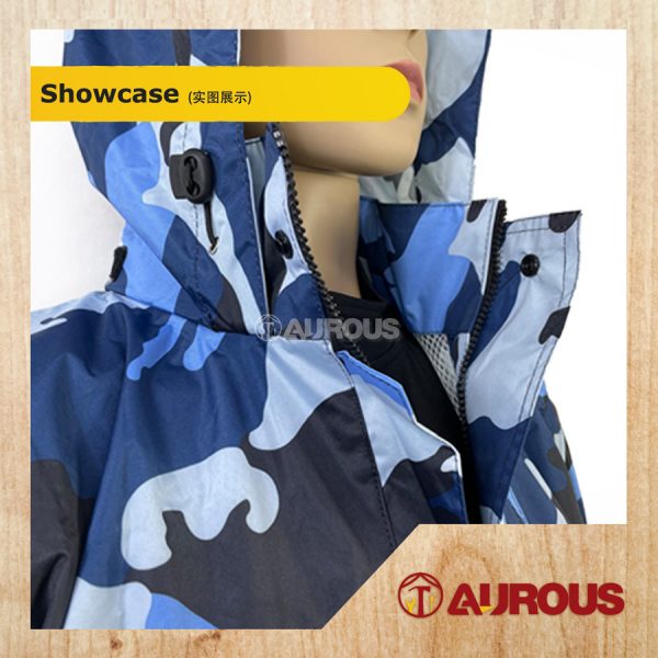 WATERPROOF RAINFREEM DOUBLE LAYER HOODIE WITH TROUSER RAINCOAT SET (SIZE : M,L,XL,XXL,XXXL) - Image 2