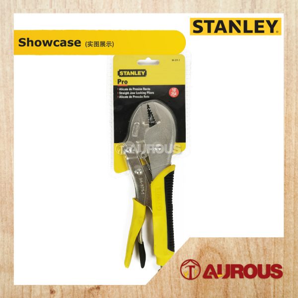 STANLEY STRAIGHT JAW LOCKING PLIER WITH BI-MATERIAL HANDLE (10'' 254MM) 84-371-1 - Image 2