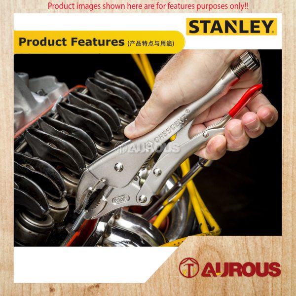 STANLEY CURVED JAW LOCKING PLIER C/W BI-MATERIAL HANDLE (5'' 84-367 , 7'' 84-368) - Image 6