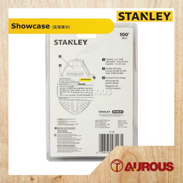 STANLEY POWERWINDER WITH BLUE CHALK & LINE LEVEL POWDER WINDER 30M/100FT (47-443) - Image 5