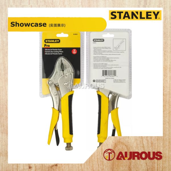 STANLEY CURVED JAW LOCKING PLIER WITH BI-MATERIAL HANDLE (10'' 254MM) 84-369-1 - Image 2