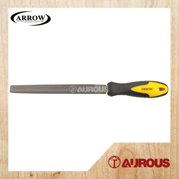 ARROW EXTRA-HARDENED STEEL FILE HALF ROUND FILE WITH HANDLE (AHR6 6'' / AHR8 8'' / AHR10 10'')