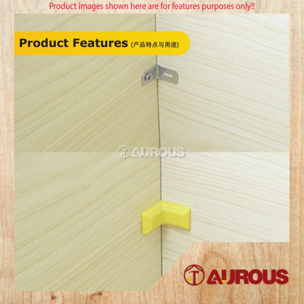 1 PIECE - PVC ANGLE BRACKET WITH IRON INLET FRAME FURNITURE WARDROBE CABINET PLASTIC L CORNER BRACKET - Image 8