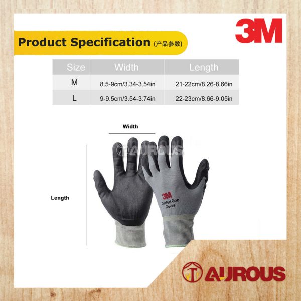 3M MULTIPURPOSE NITRILE FOAM COMFORT GRIP HAND GLOVE (SIZE M/L) - Image 5