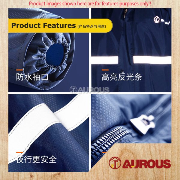 WATERPROOF RAINFREEM SINGLE LAYER HOODIE WITH TROUSER RAINCOAT SET (SIZE : M,L,XL,XXL,XXXL) - Image 10