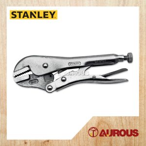 STANLEY STRAIGHT JAW LOCKING PLIER C/W BI-MATERIAL HANDLE (7'') 84-370