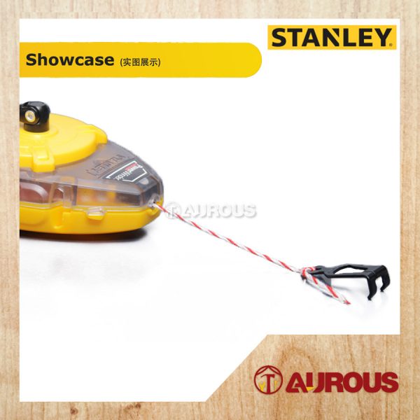 STANLEY POWERWINDER WITH RED CHALK & LINE LEVEL POWDER WINDER 30M/100FT (47-465) - Image 3