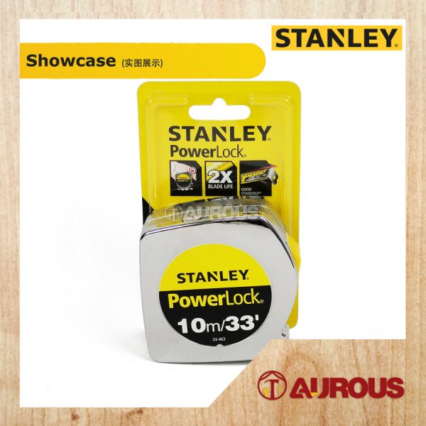 STANLEY POWER LOCK MEASURING TAPE (10M/32') 33-463 - Image 2