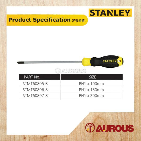 STANLEY 1PT CUSHION GRIP SCREWDRIVER PHILLIPS (STMT60805-8/STMT60806-8/STMT60807-8) - Image 8