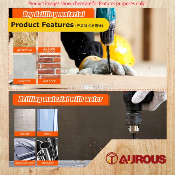1 PIECE-MULTIPURPOSE BLACK CROSS ARROW HEAD MASONRY GLASS & TILE DRILL BIT (6/8/10/12MM) - Image 6