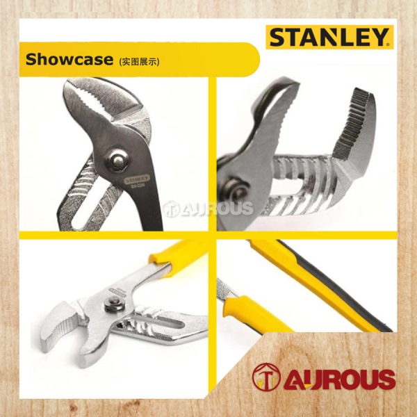 STANLEY GROOVE JOINT PLIER C/W BI-MATERIAL HANDLE (10" 84-024 / 12"/84-021) - Image 5