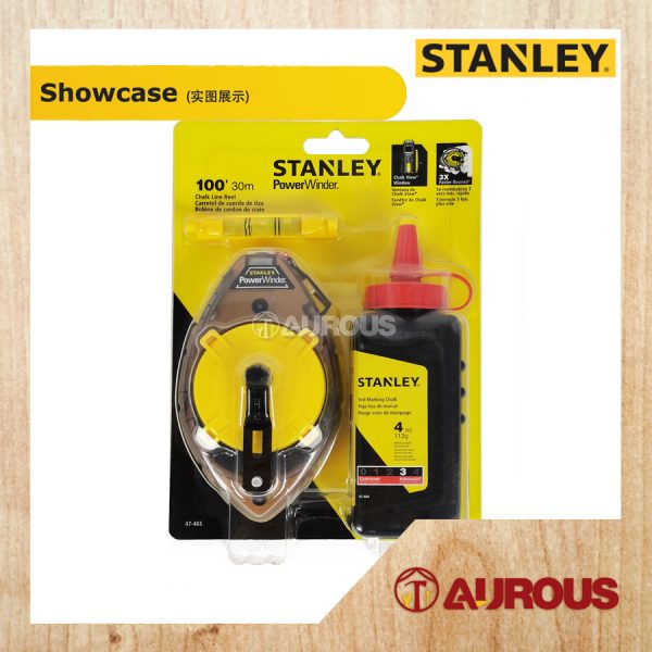 STANLEY POWERWINDER WITH RED CHALK & LINE LEVEL POWDER WINDER 30M/100FT (47-465) - Image 4