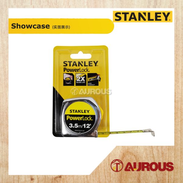 STANLEY POWER LOCK MEASURING TAPE (3.5M/12'') 33-215 - Image 3