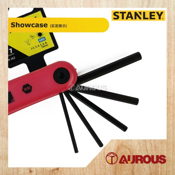 STANLEY HEX KEY SET 7 PCS MET FOLD (2.5, 3, 4, 5, 6, 8, 10MM) 69-262 - Image 3