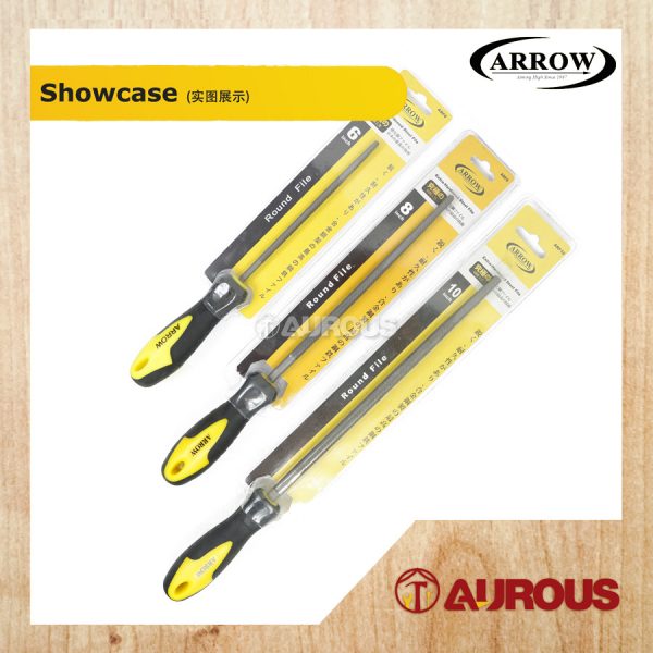 ARROW EXTRA-HARDENED STEEL FILE ROUND FILE WITH HANDLE (ARF6 6'' / ARF8 8'' / ARF10 10'') - Image 2