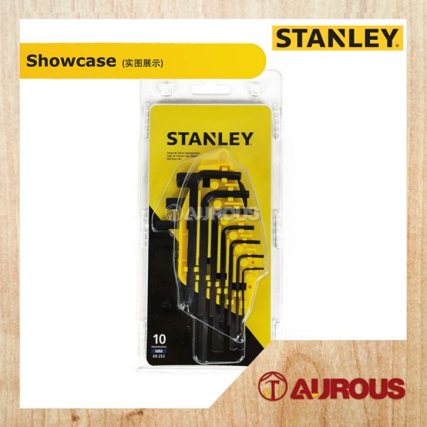 STANLEY 10 PCS HEX KEY SET ALLEN KEY SET 1.5MM-10.0MM (69-253) - Image 3
