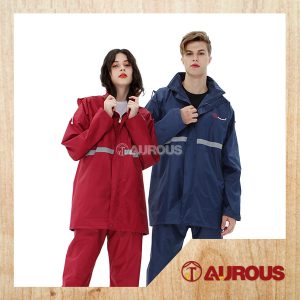 WATERPROOF RAINFREEM SINGLE LAYER HOODIE WITH TROUSER RAINCOAT SET (SIZE : M,L,XL,XXL,XXXL)