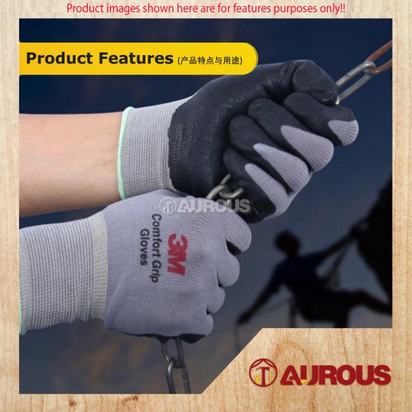 3M MULTIPURPOSE NITRILE FOAM COMFORT GRIP HAND GLOVE (SIZE M/L) - Image 6
