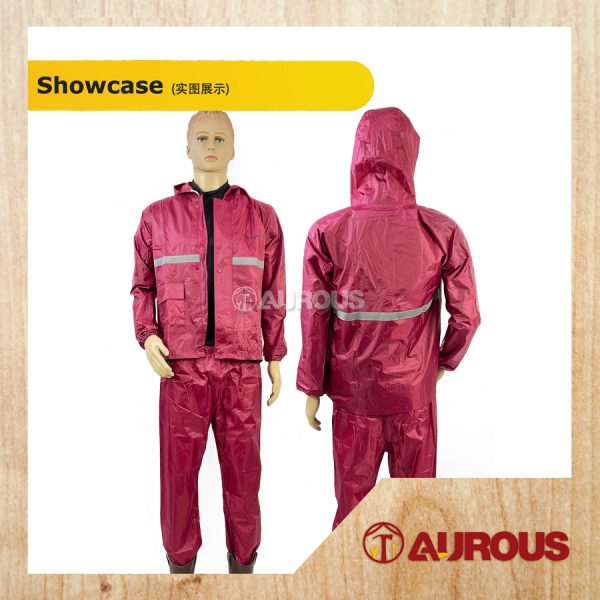 WATERPROOF RAINFREEM SINGLE LAYER HOODIE WITH TROUSER RAINCOAT SET (SIZE : M,L,XL,XXL,XXXL) - Image 7