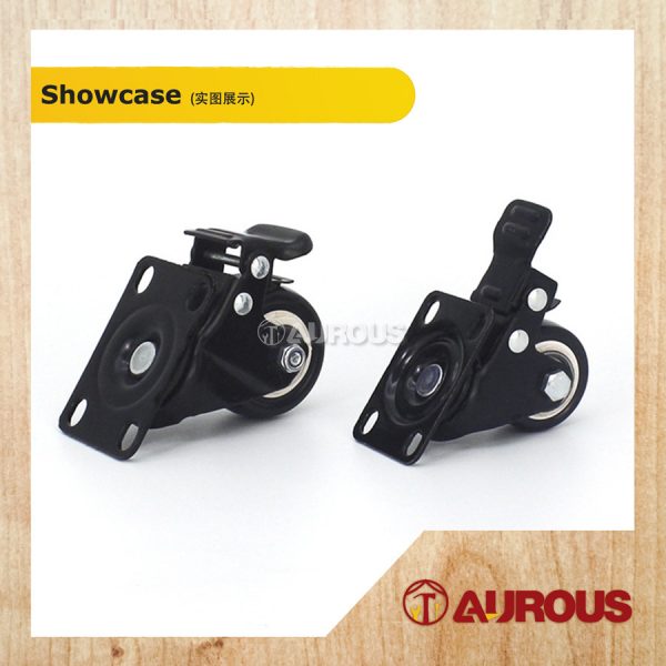 MEDIUM DUTY PU RUBBER CASTER WHEEL FOR TROLLEY FURNITURE RODA PU (1 1/2'' , 2'') (BREAK / SWIVEL) - Image 4