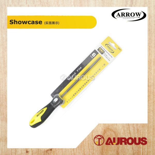 ARROW EXTRA-HARDENED STEEL FILE ROUND FILE WITH HANDLE (ARF6 6'' / ARF8 8'' / ARF10 10'') - Image 4