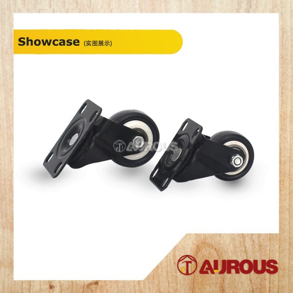 MEDIUM DUTY PU RUBBER CASTER WHEEL FOR TROLLEY FURNITURE RODA PU (1 1/2'' , 2'') (BREAK / SWIVEL) - Image 3