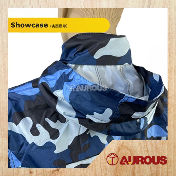 WATERPROOF RAINFREEM DOUBLE LAYER HOODIE WITH TROUSER RAINCOAT SET (SIZE : M,L,XL,XXL,XXXL) - Image 4