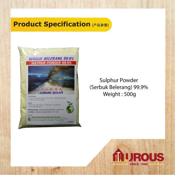 SULPHUR POWDER (SERBUK BELERANG) 99.9% 500G - Image 4