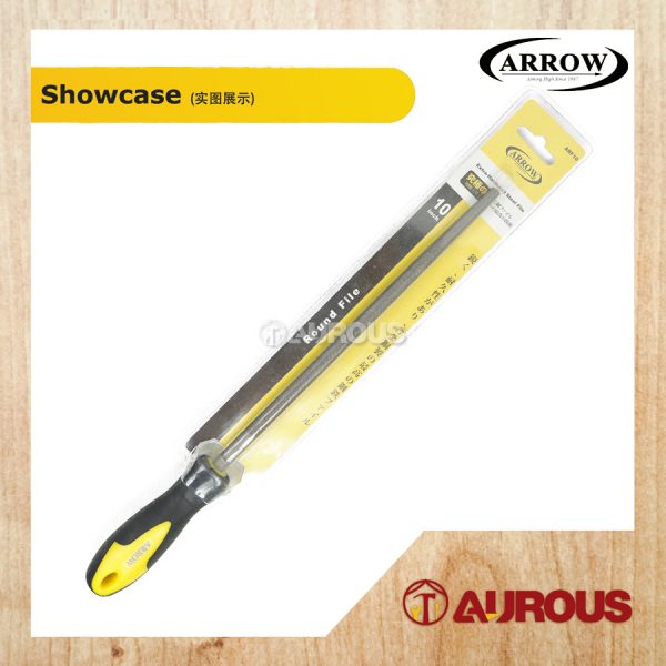 ARROW EXTRA-HARDENED STEEL FILE ROUND FILE WITH HANDLE (ARF6 6'' / ARF8 8'' / ARF10 10'') - Image 6