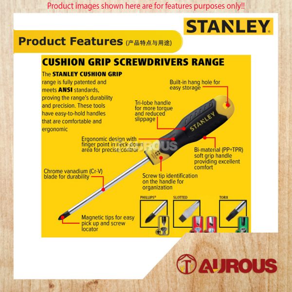 STANLEY 1PT CUSHION GRIP SCREWDRIVER PHILLIPS (STMT60805-8/STMT60806-8/STMT60807-8) - Image 9
