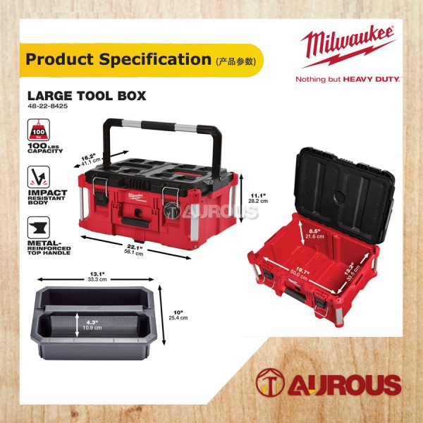 MILWAUKEE PACKOUT 5 PIECES FULL STORAGE SYSTEM (48-22-8435,48-22-8430,48-22-8424,48-22,8425,48-22-8426) - Image 4