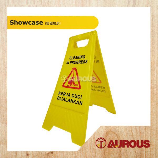 YELLOW A-STANDING CAUTION PVC FLOOR FOLDING SIGN BOARD / WARNING BOARD KUNING - Image 3