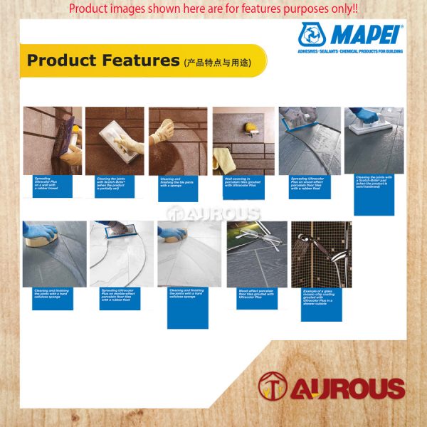 MAPEI ULTRACOLOUR PLUS SUITABLE FOR SWIMING POOL & EXTERIOR AREA HIGH PERFORMANCE ANTI FUNGUS ANTI MOULD GROUNT CEMENT (5KG) - Image 3
