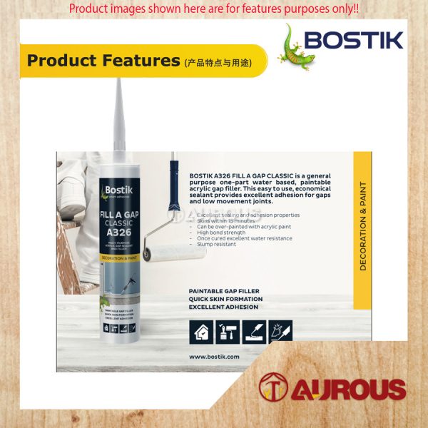 BOSTIK FILL A GAP CLASSIC SILICONE HIGH BOND STRENGTH CAN BE OVERPAINTED WITH ACRYLIC PAINT A326 - WHITE 450G - Image 4