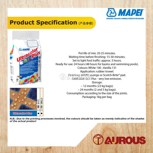MAPEI ULTRACOLOUR PLUS SUITABLE FOR SWIMING POOL & EXTERIOR AREA HIGH PERFORMANCE ANTI FUNGUS ANTI MOULD GROUNT CEMENT (5KG) - Image 6