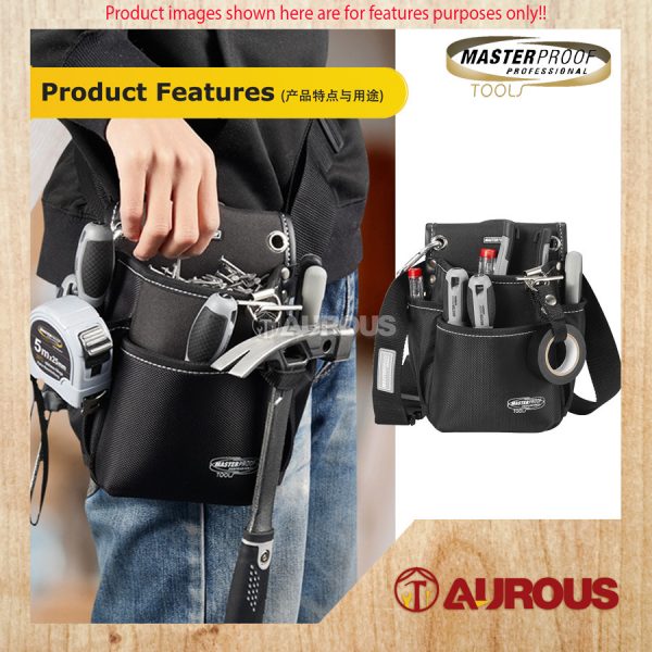 MASTERPROOF HEAVY DUTY WAIST TOOL POUCH BAG WATER & TEAR RESISTANT (3005) - Image 7
