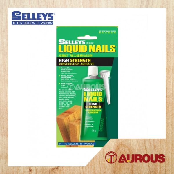 SELLEYS LIQUID NAILS HIGH STRENGTH CONSTRUCTION ADHESIVE 75G