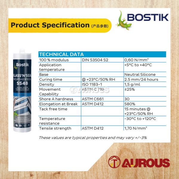 BOSTIK S548 GLASS & SEAL WEATHERSEAL NEUTRAL SILICONE FOR WEATHER & WINDOW SEALING 260ML (CLEAR / WHITE / BLACK) - Image 4