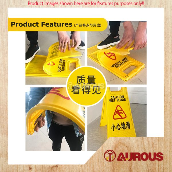 YELLOW A-STANDING CAUTION PVC FLOOR FOLDING SIGN BOARD / WARNING BOARD KUNING - Image 8