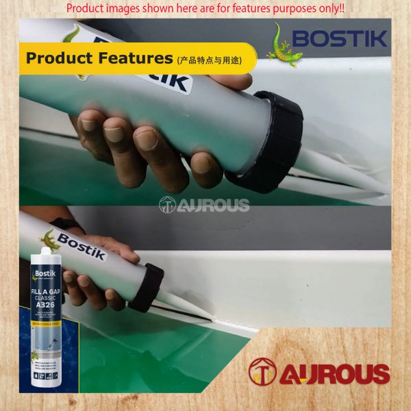 BOSTIK FILL A GAP CLASSIC SILICONE HIGH BOND STRENGTH CAN BE OVERPAINTED WITH ACRYLIC PAINT A326 - WHITE 450G - Image 5