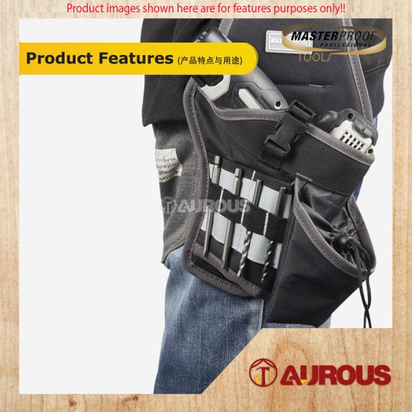 MASTERPROOF HEAVY DUTY DRILL WAIST TOOL POUCH BAG WATER & TEAR RESISTANT (3001) - Image 6