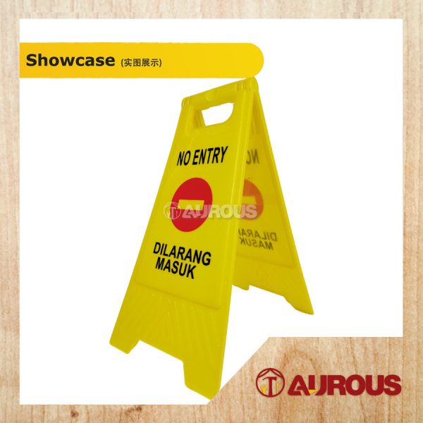 YELLOW A-STANDING CAUTION PVC FLOOR FOLDING SIGN BOARD / WARNING BOARD KUNING - Image 5