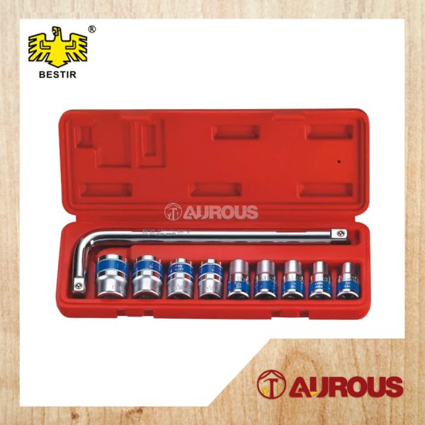 BESTIR CHROME 6PT/12PT SPANNER SOCKET 10 PCS SET (91301/91302)