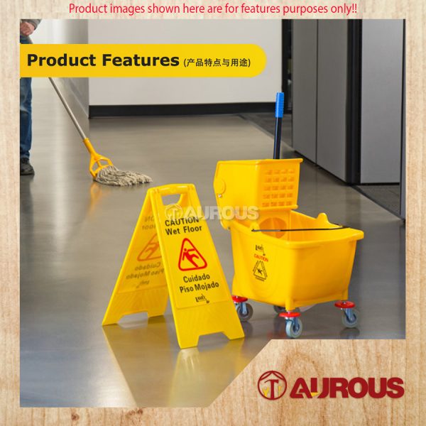 YELLOW A-STANDING CAUTION PVC FLOOR FOLDING SIGN BOARD / WARNING BOARD KUNING - Image 9