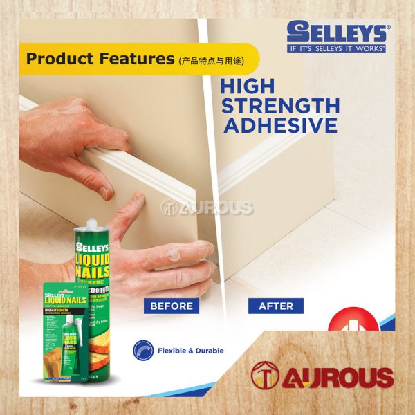 SELLEYS LIQUID NAILS HIGH STRENGTH CONSTRUCTION ADHESIVE 75G - Image 5