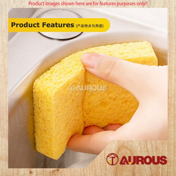 BIO-DEGRADABLE NATURAL WOOD PULP FIBER MAGIC CLEANING SPONGE YELLOW PAD (1 PIECE) - Image 7